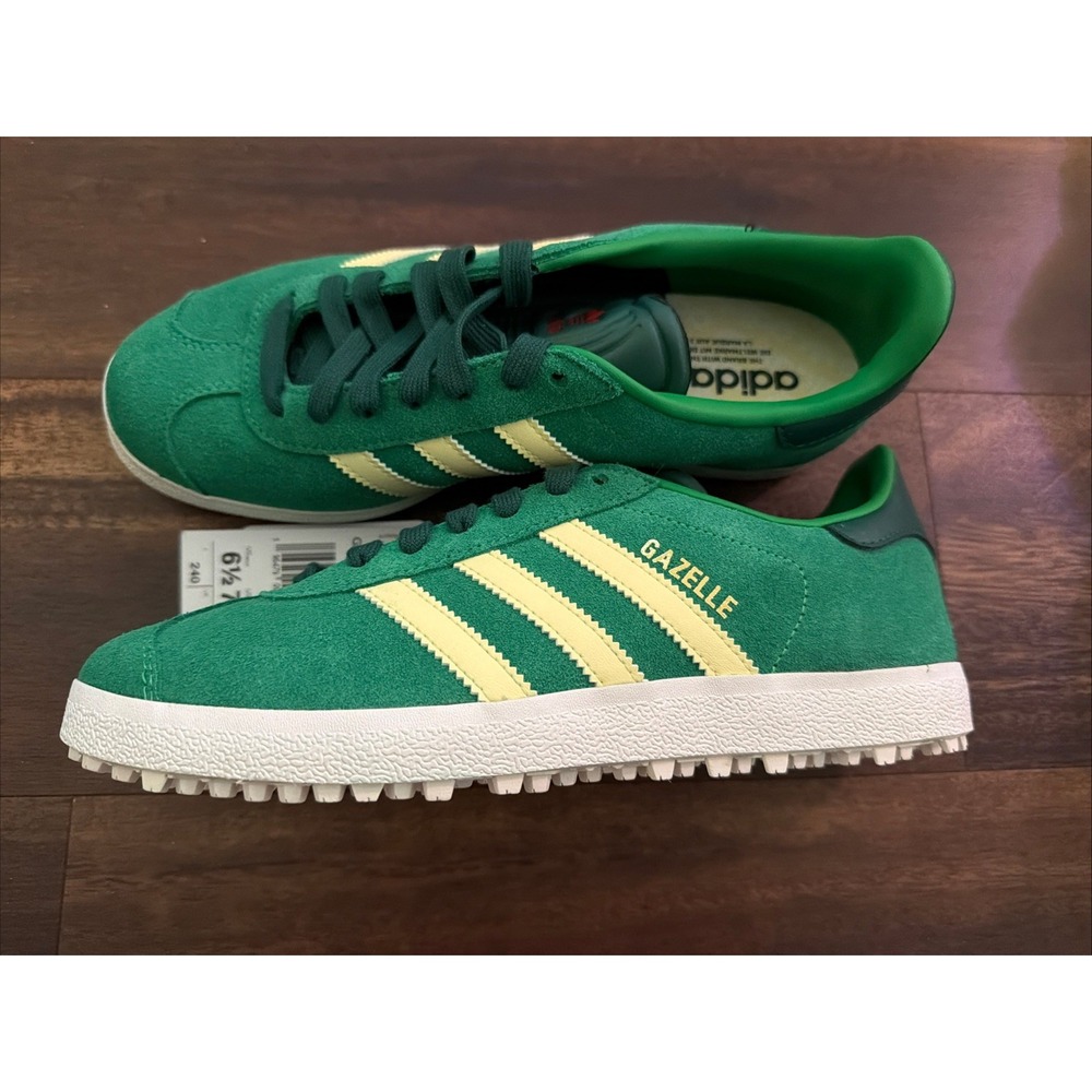 New Adidas Mens Gazelle Spikeless Golf Shoes Size 6.5 Green Suede